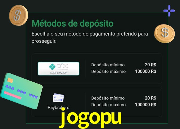 O cassino jogopu oferece uma grande variedade de métodos de pagamento